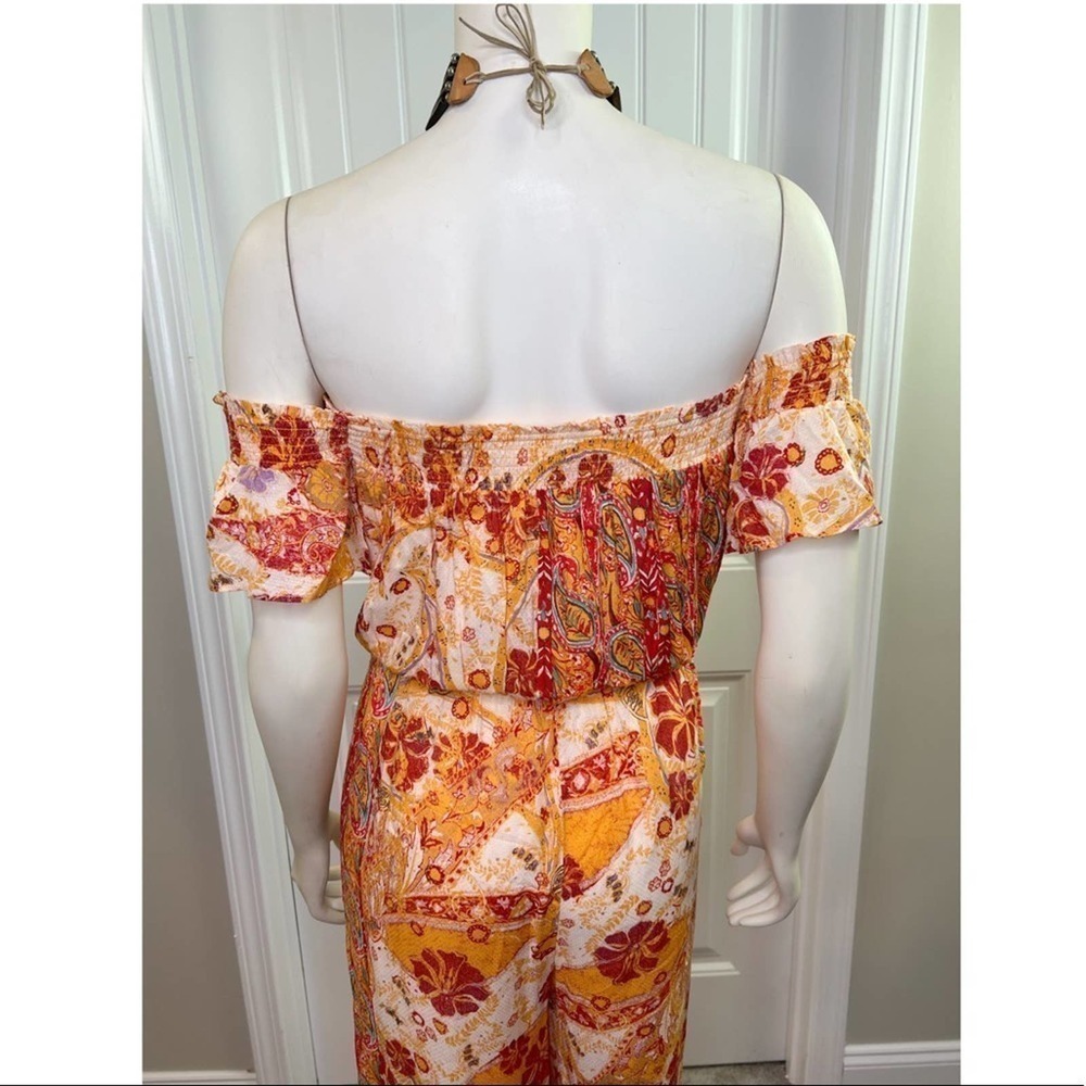Free People Multi Colored Off Shoulder Jumpsuit - Picture 6 of 9